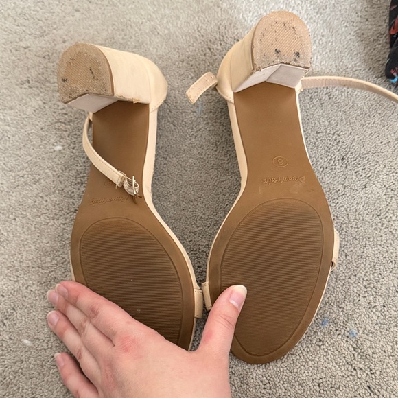 Dream Pairs Nude Ankle-Strap Heeled Sandals - Picture 6 of 7